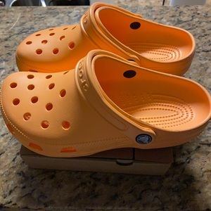 These crocs were gifted to me I only worn them once. Feel free to message me.